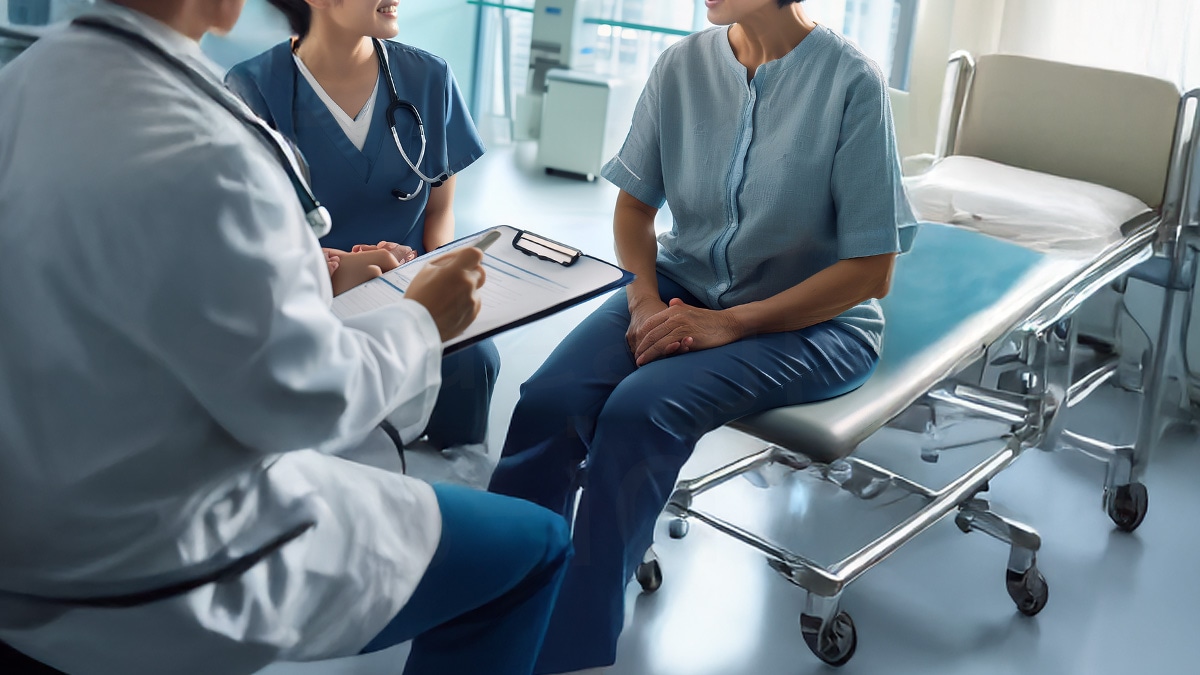hospital-and-patients　病院と患者
